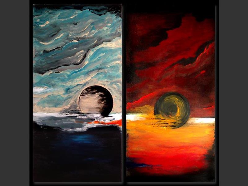 Original Artwork - Two moons