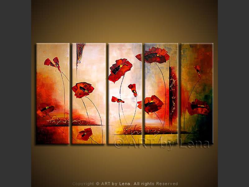 Original Artwork - Ikebana With Poppies