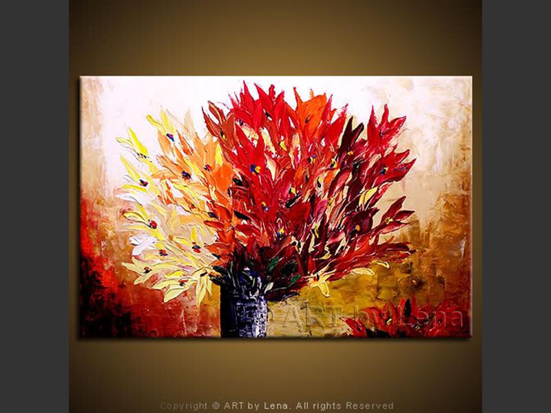Original Artwork - Flame Bouquet