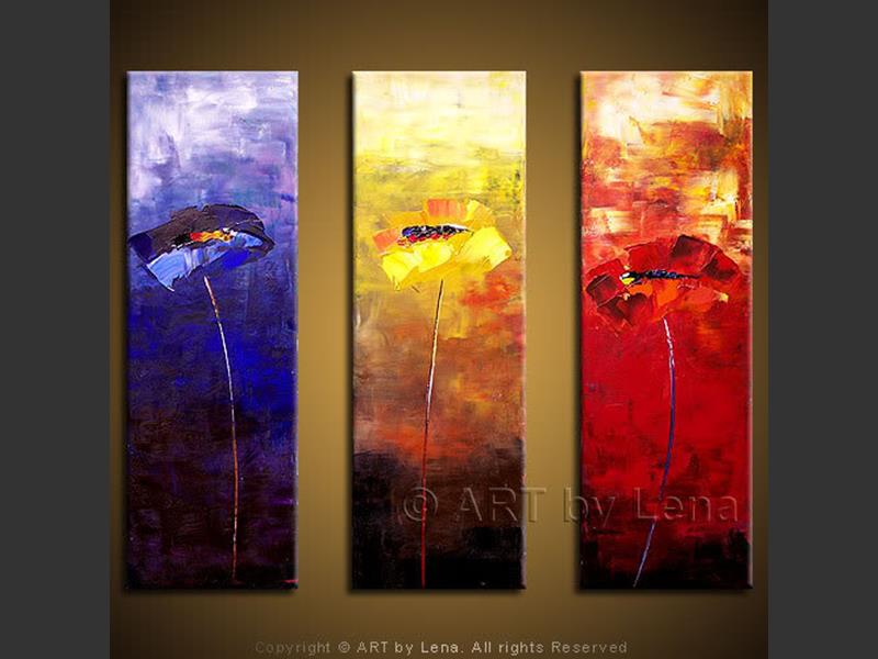 Original Artwork - Chameleon Poppies
