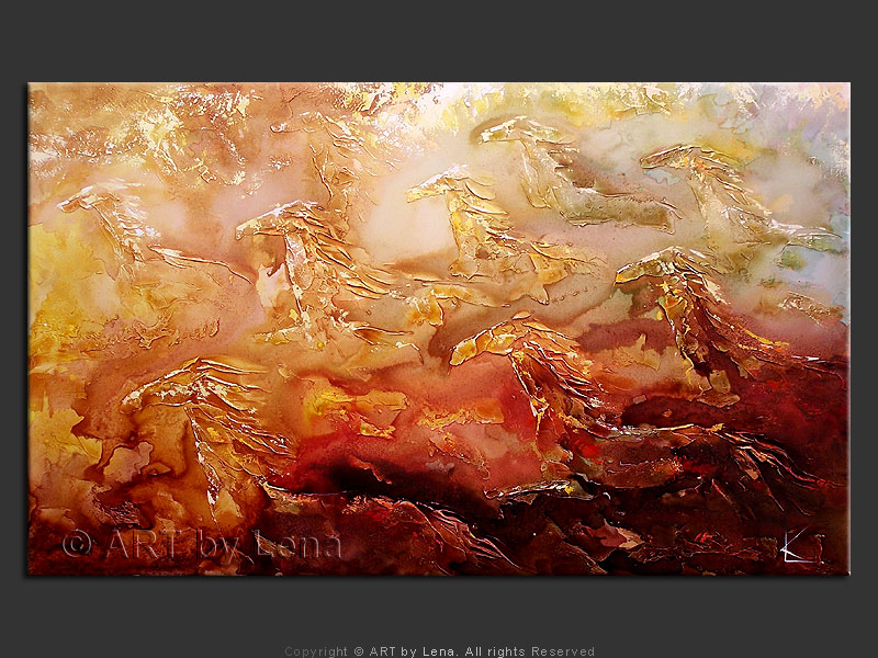 Original Artwork - Golden Mustangs