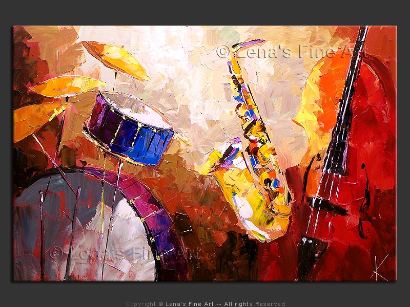 Original Artwork - Drums, Sax and Bass