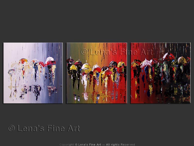 Umbrellas painting "September Again&quot