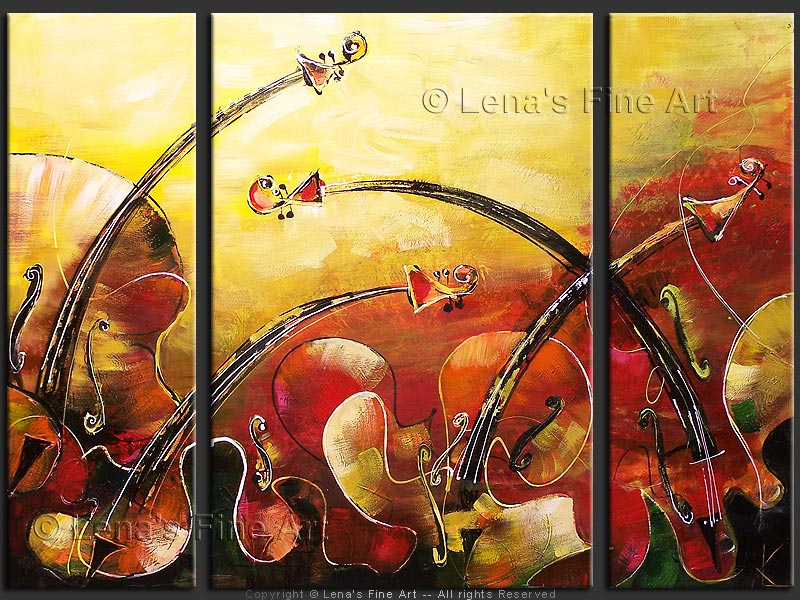 Original Artwork - Music Waves : Golden Evening