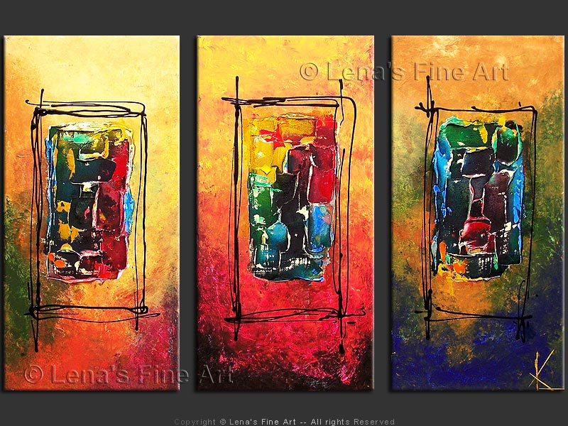 Three Canvas Paintings