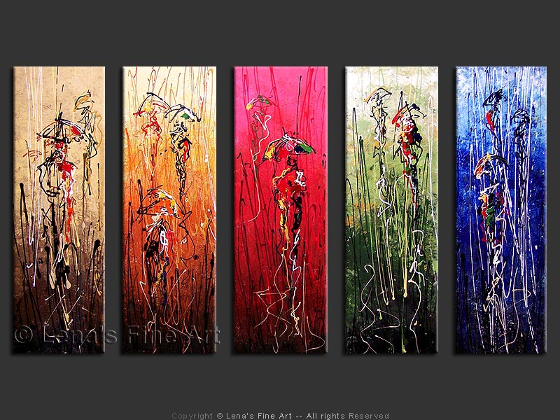 Original Artwork - Paris Sketches: Umbrellas