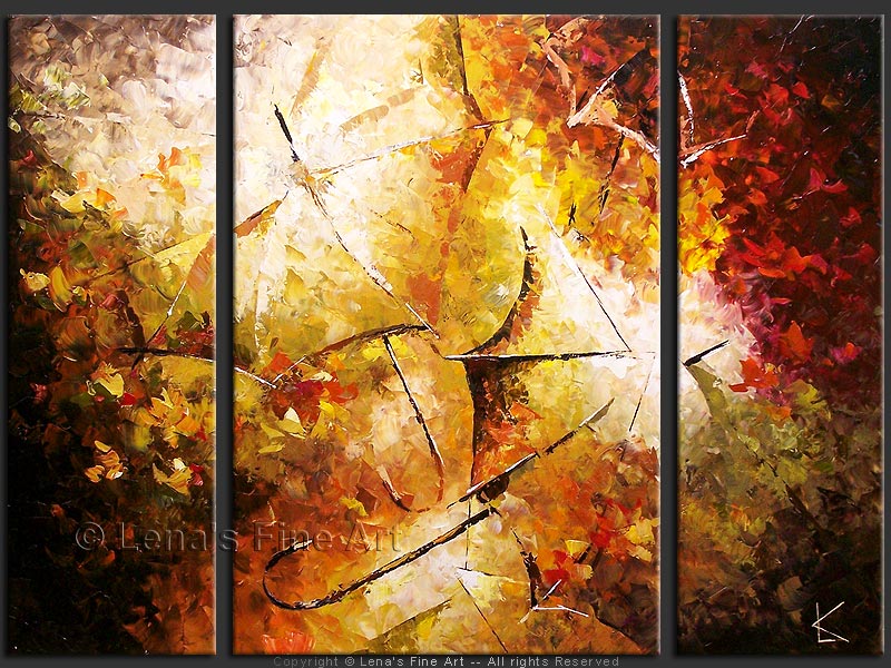 Umbrellas painting "Rain, Sun and Flowers&quot