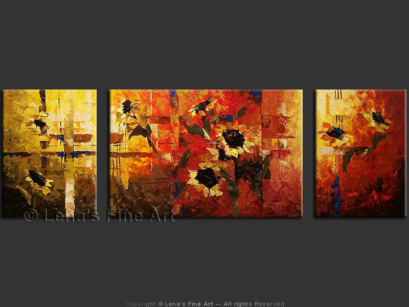 Original Artwork - Sunflowers by the Fence