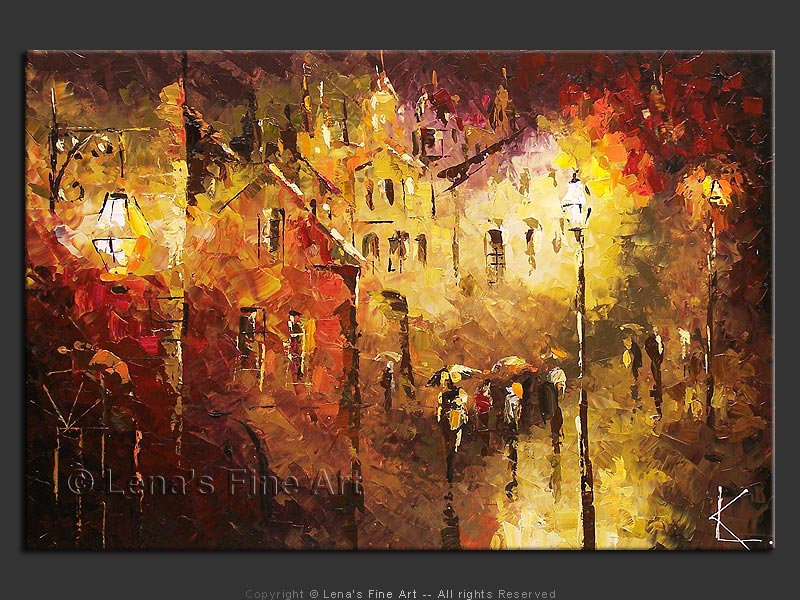 Original Artwork - Rain In Old Town