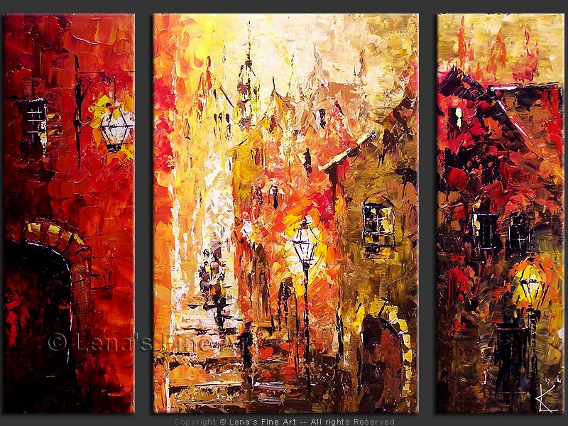 Original Artwork - Old Town: Summer Night