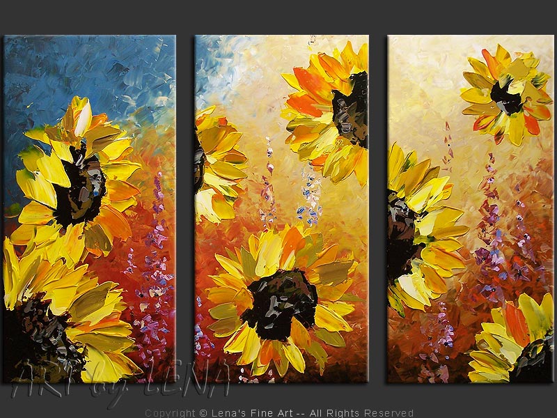 Original Artwork - Golden Sunflowers