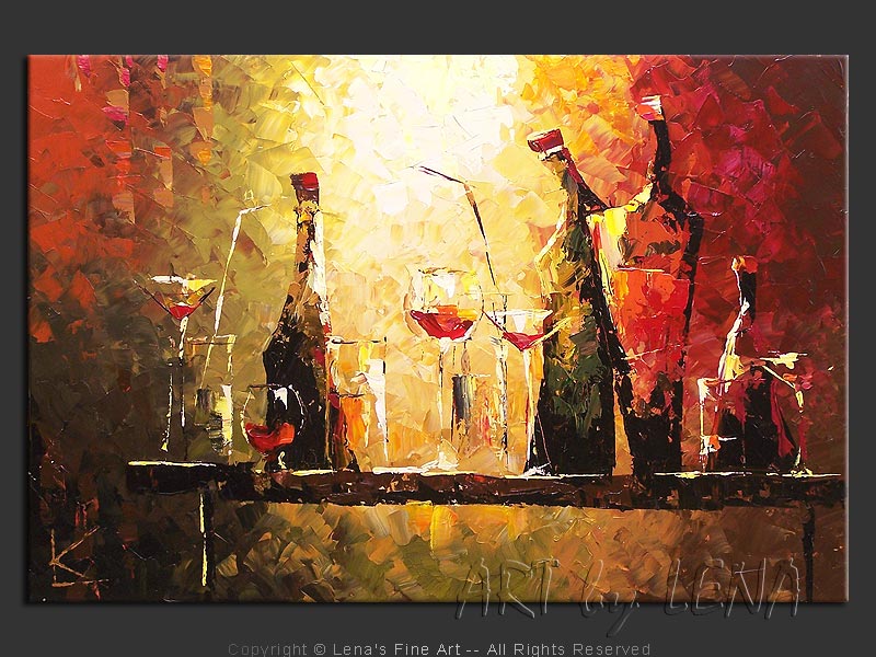 Bottles painting "Our Friday Evening&quot
