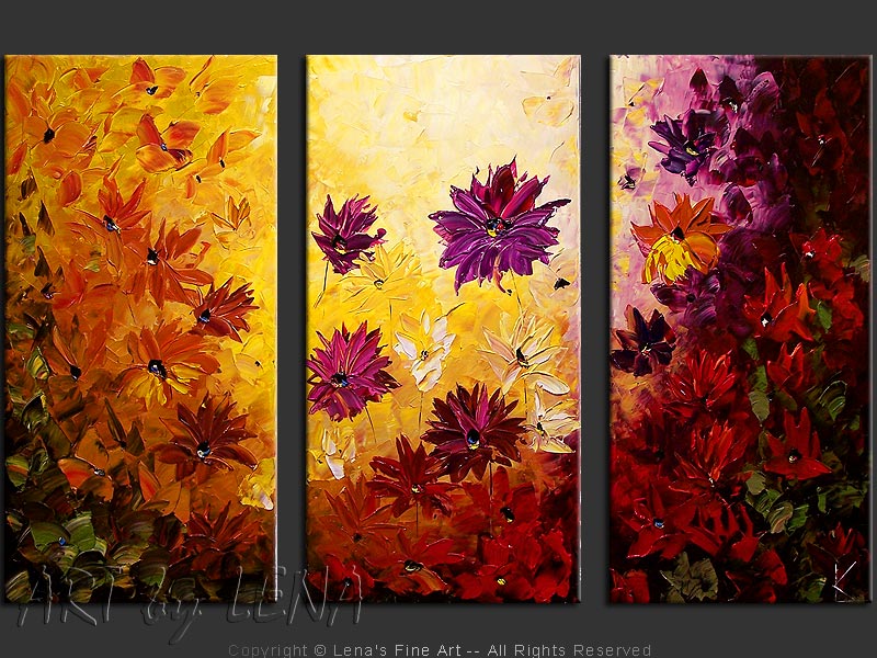 Original Artwork - Purple Asters