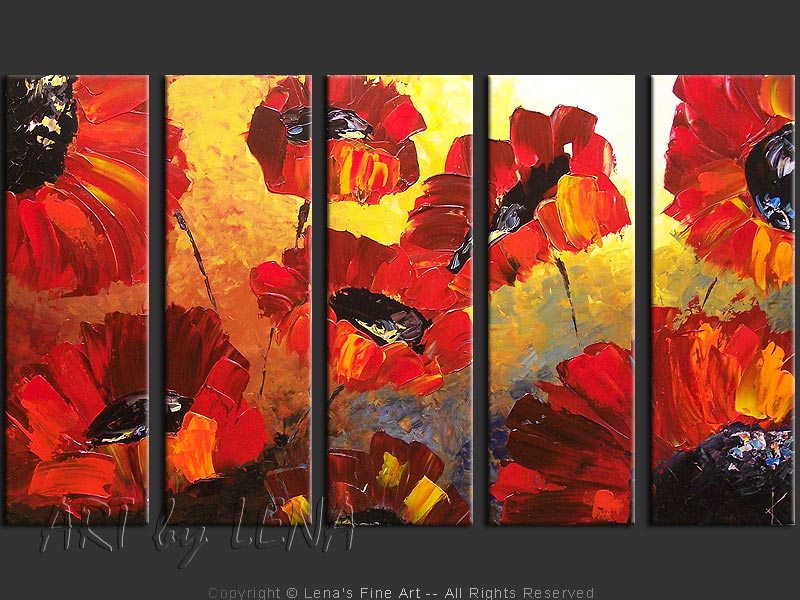 Original Artwork - The Red Flowers of My Childhood