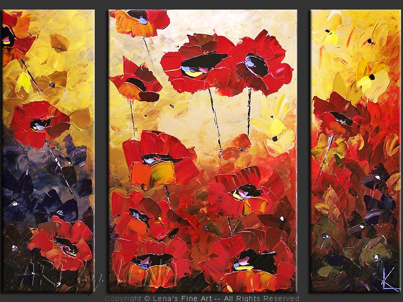 Original Artwork - Barcelona Poppies