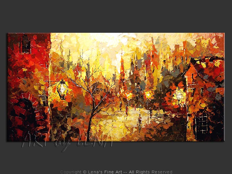 Original Artwork - Old Europe Autumn Day