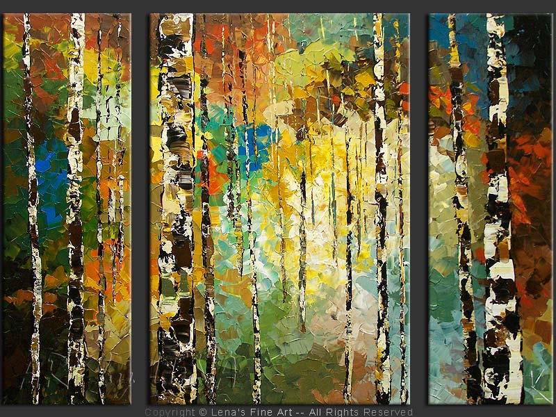 Original Artwork - Birch Forest Paths
