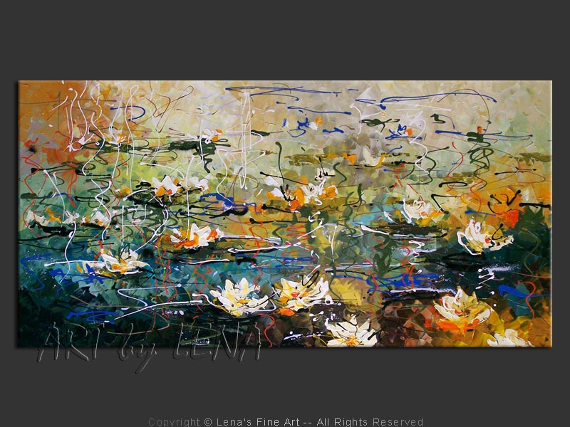 Original Artwork - Hommage a Claude Monet : Water Lilies
