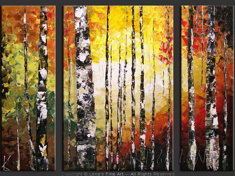 Original Artwork - Birch Forest In The Fall