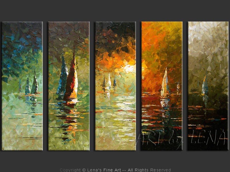 Original Artwork - Moonlight Sailing