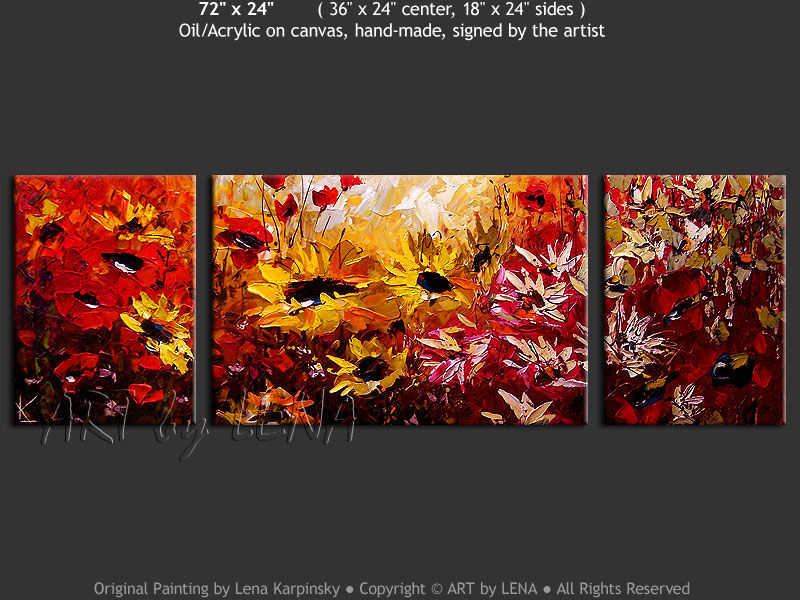 Original Artwork - Meadows Full of Flowers