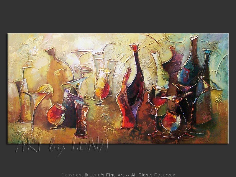 Bottles painting "Good Neighbors&quot