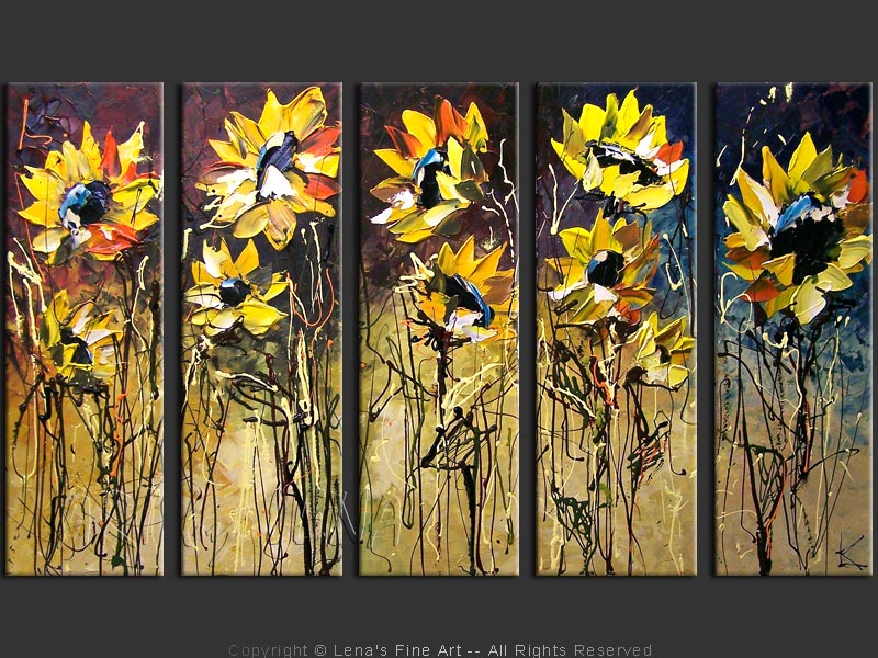 Original Artwork - Roadside Sunflowers