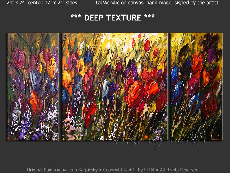Original Artwork - Rainbow Tulips
