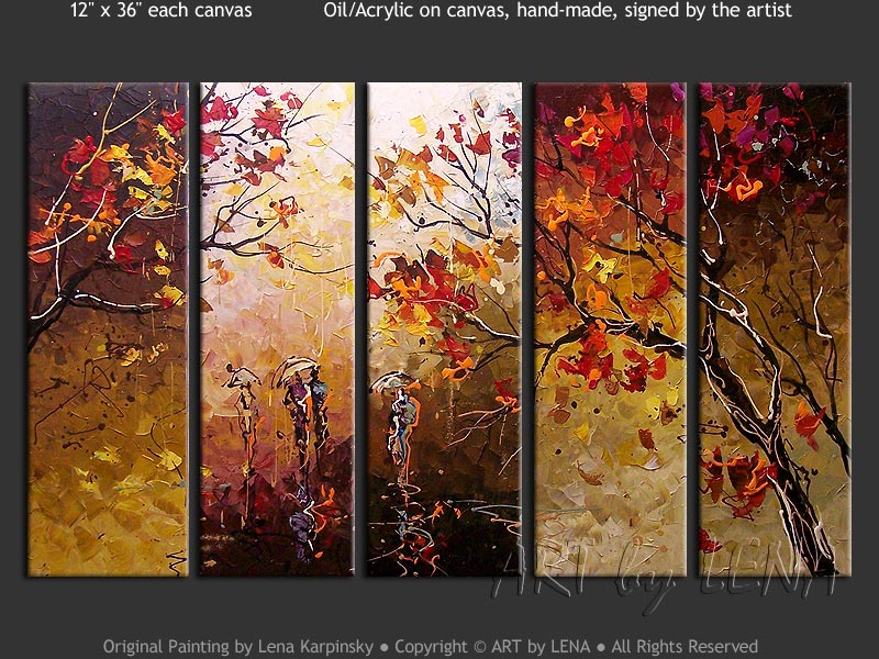 Original Artwork - Walking In The Rainy Park
