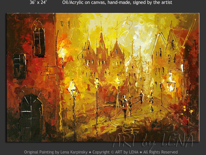 Original Artwork - Ghent Streets Fantasy