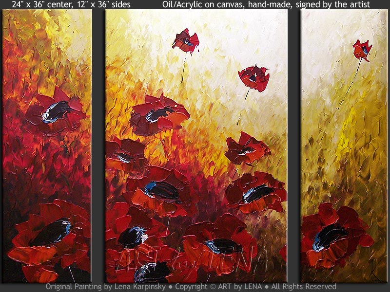 Original Artwork - Valentine Poppies