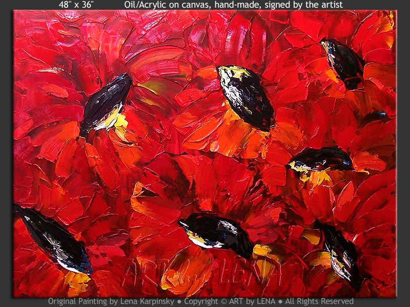 Original Artwork - Red Garden