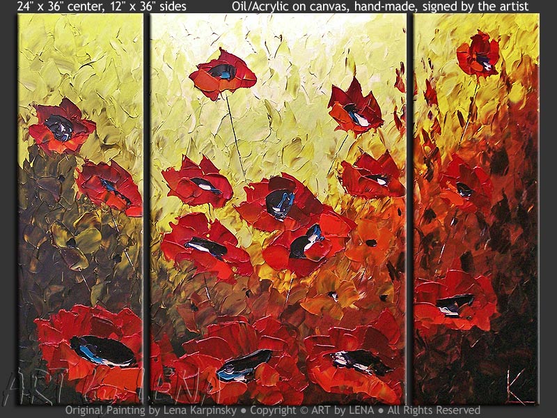 Original Artwork - Les Coquelicots
