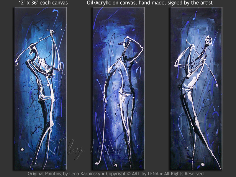 Original Artwork - Blue Golfers