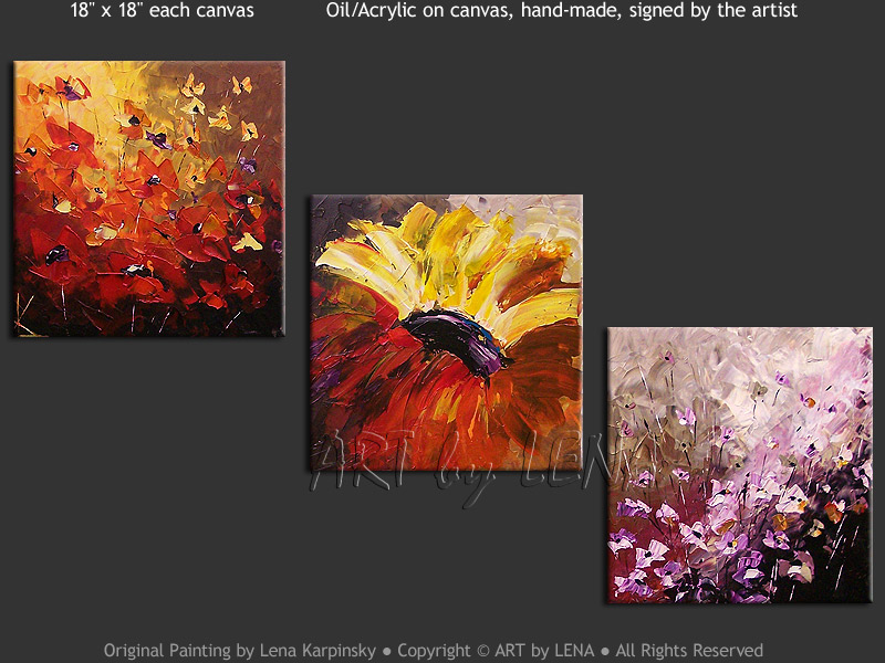 Original Artwork - Floral Trio