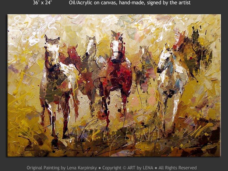 Original Artwork - Chevaux Canadiens