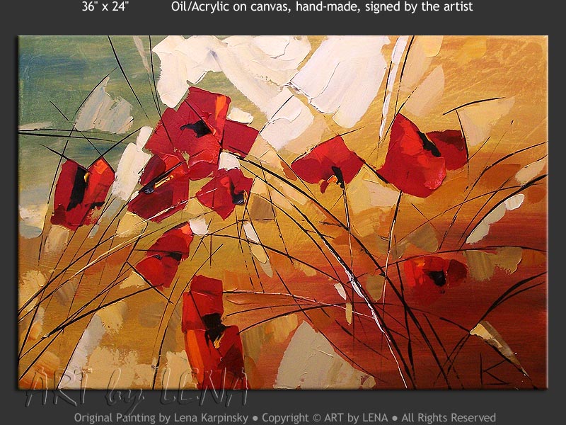 Original Artwork - Poppies of Oz - Evening