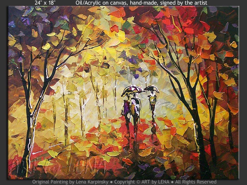 Original Artwork - Autumn Rain Miniature