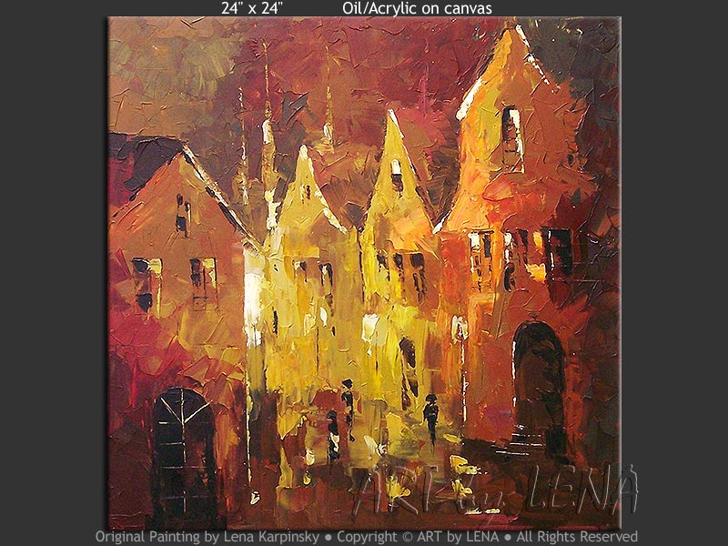 Original Artwork - Burgundy Night