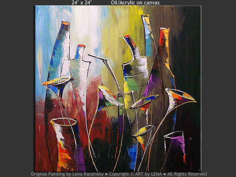 Bottles painting "Exotic Gin&quot