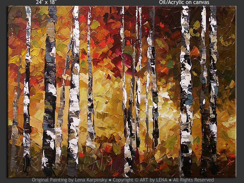 Original Artwork - Autumn Birches
