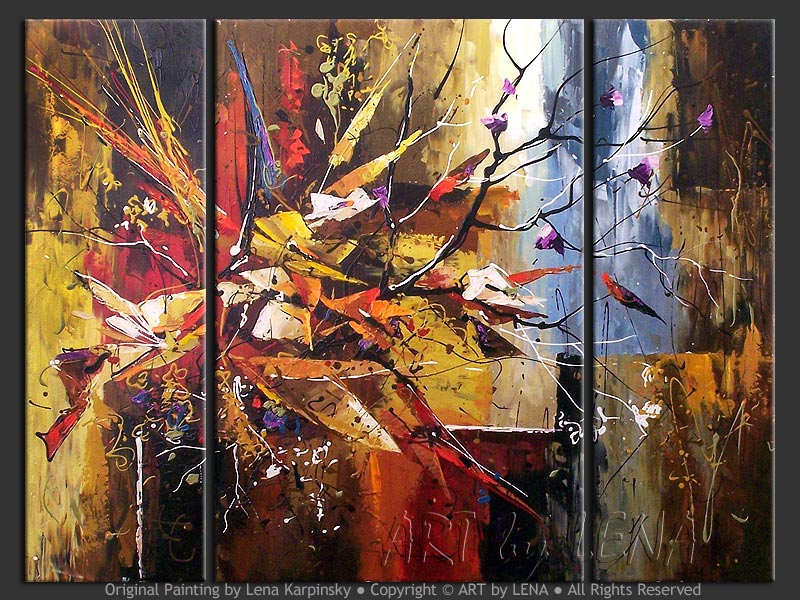 Original Artwork - The Red Cardinal Ikebana