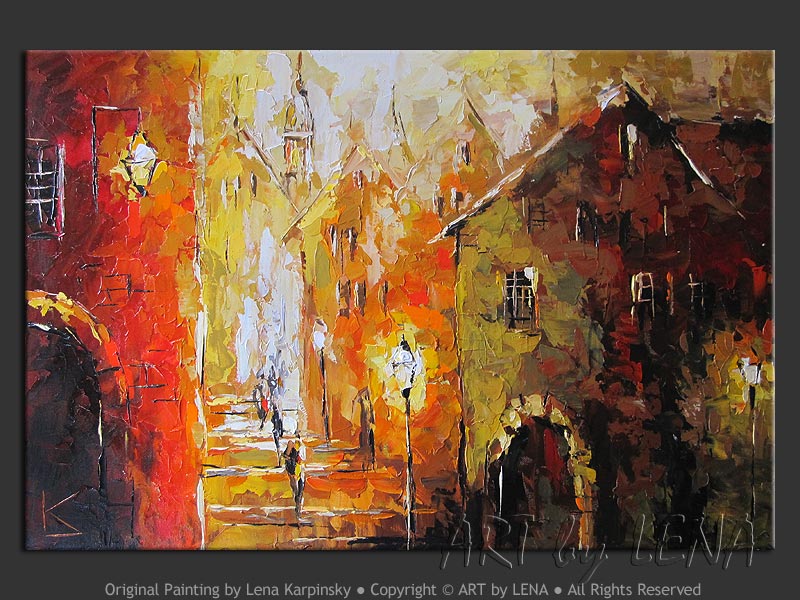 Original Artwork - Old Town: Summer Night - 2