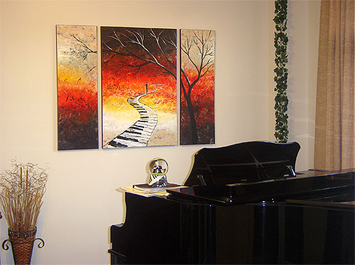 abstract piano painting