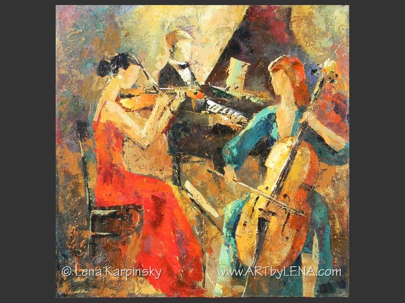 Music of Fire and Ice - original painting by Lena Karpinsky