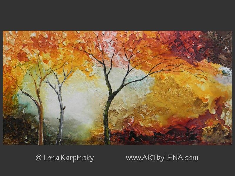 Yes, It’s Autumn - original canvas painting by Lena