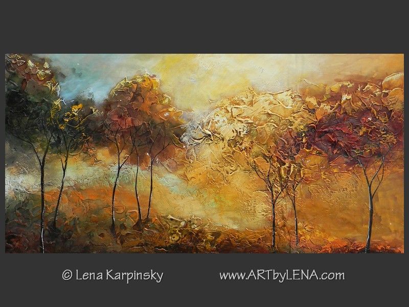 When Gold Turns To Blue - original painting by Lena Karpinsky