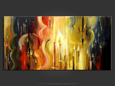 Symphony Of Candles - original canvas painting by Lena