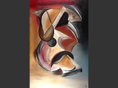 Guitar - contemporary painting