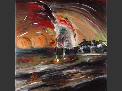 Storm - original canvas painting by Lena